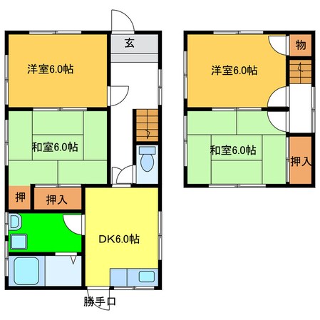 北島江尻戸建１の物件間取画像